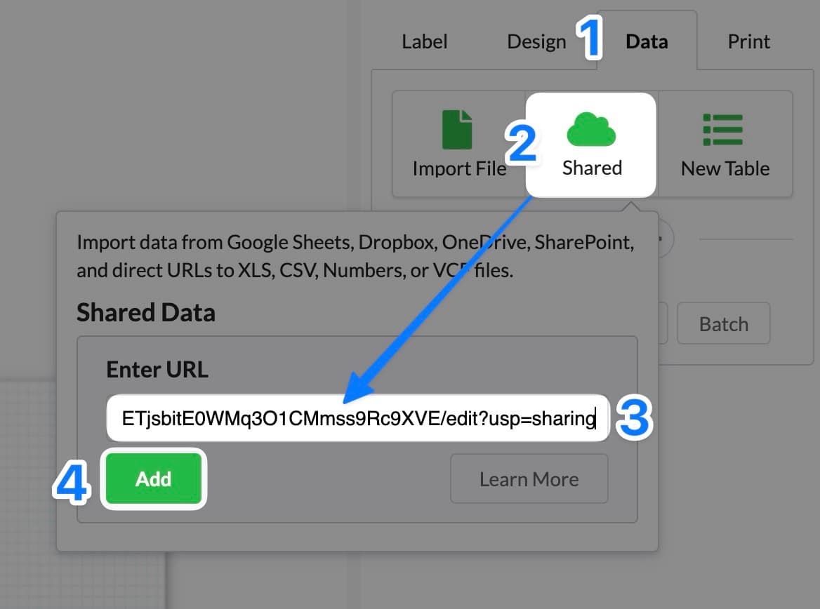 label live enter URL