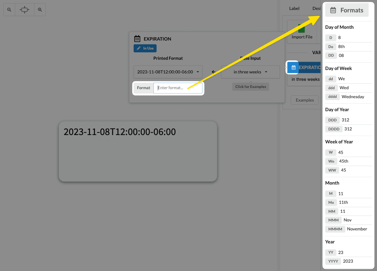 date time output formats