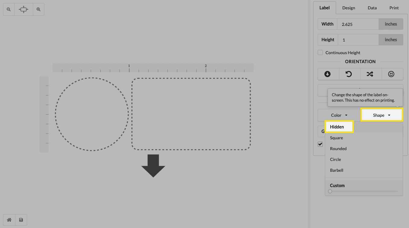 Label Templates for Tear-off, Full Bleed, Speciality Shapes or Preprinted Art