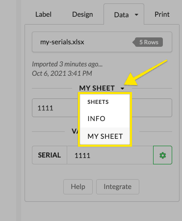 How do I select a different Excel workbook?