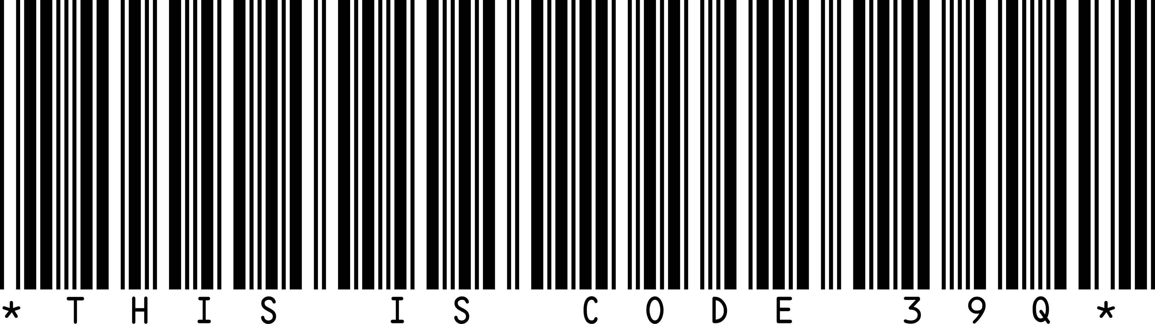 Example of Code39 Barcode
