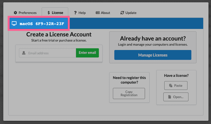 Screen shot showing the computer name on Label LIVE