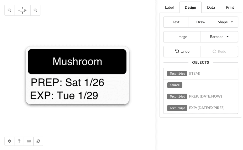 Create Food Rotation Labels With Automatic Relative Dates