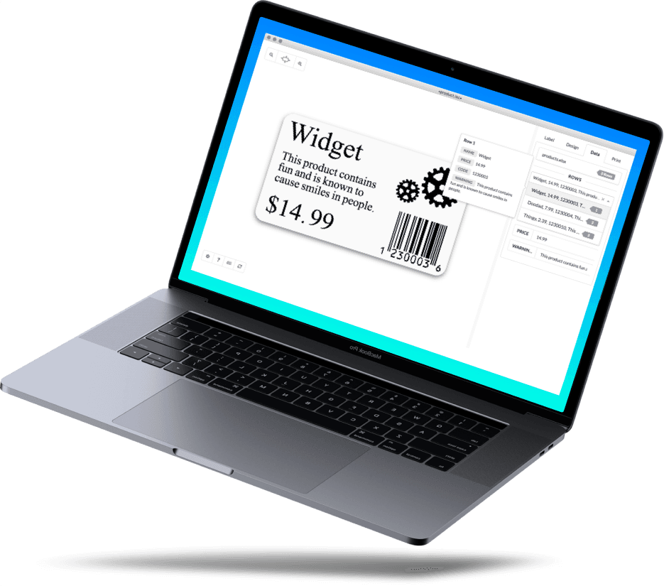 Computer running Label LIVE