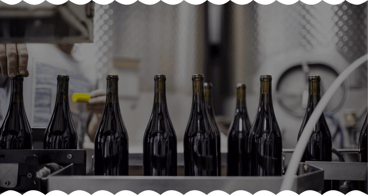 Bottles on a conveyor belt